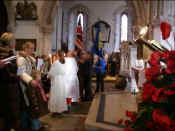 Flags  paraded in Holy Trinity