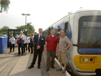 Simon Langlet and Richard and Timmy at station